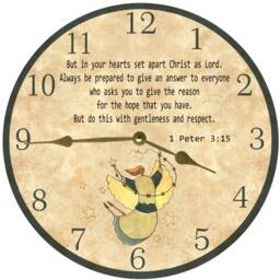 Personalized Biblical Quote Clock - Religious Family Clock - thumbnail 1