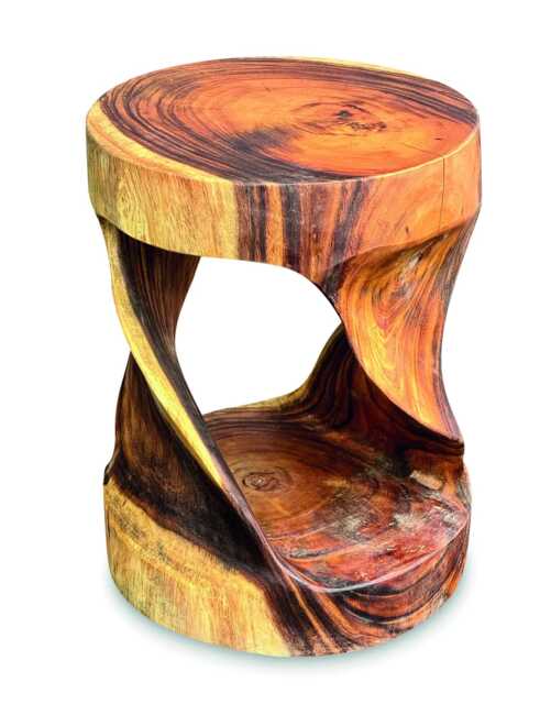 Round Twist Lamp Table Stool Indoor Only - image 1