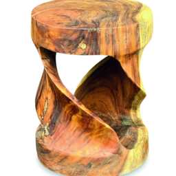 Round Twist Lamp Table Stool Indoor Only - thumbnail 3