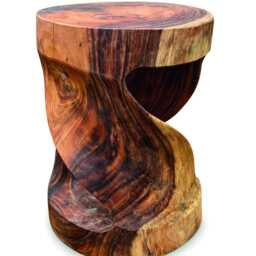 Round Twist Lamp Table Stool Indoor Only - thumbnail 4