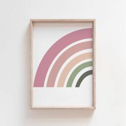 2 Girls Nursery Prints, Rainbow Wall Art, Quotes, Blush Pink, Bedroom Decor - thumbnail 2
