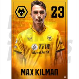 Wolverhampton Wanderers Fc Kilman 21/22 Headshot Poster - Officially Licensed Product A4/A3 + Framed Option - thumbnail 1