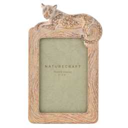 "Naturecraft Wood Effect Cheetah Photo Frame 4"" X 6" - thumbnail 3