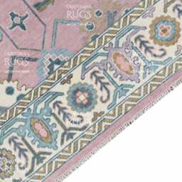 Pink Oushak Hand Knotted Rug 4x6, 5x8, 6x9, 8x10, 9x12, 10x14 Ft Handmade Rugs For Living Room - Antique Style Contemporary Rug - thumbnail 3