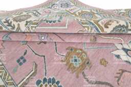 Pink Oushak Hand Knotted Rug 4x6, 5x8, 6x9, 8x10, 9x12, 10x14 Ft Handmade Rugs For Living Room - Antique Style Contemporary Rug - thumbnail 1