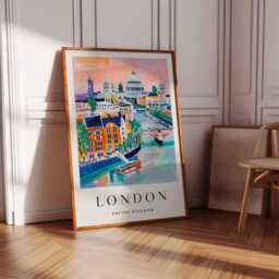 London Travel Poster Big Ben, Cityscape Wall Art - thumbnail 3