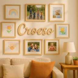 Croeso Wooden Sign - Welsh Welcome For Hallway Or Front Door - Rustic Wall Decor Laser Cut Home Housewarming Gift Wales - thumbnail 2