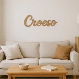 Croeso Wooden Sign - Welsh Welcome For Hallway Or Front Door - Rustic Wall Decor Laser Cut Home Housewarming Gift Wales - thumbnail 3