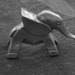 sterling Silver Elephant Sculpture - thumbnail 2