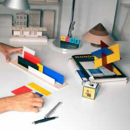 Mondrian Art 3D Diorama Neoplasticism Inspired Toy - thumbnail 2