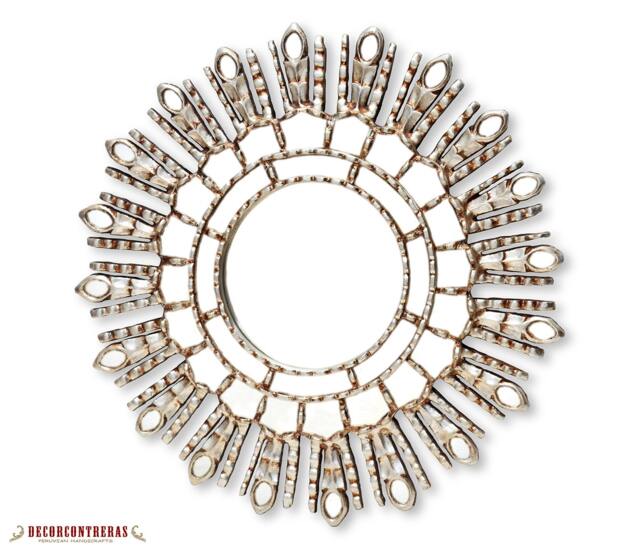 "Silver Decorative Mirrors 17.7"", Accent Sunburst Mirror ""Sun Of Live" - image 1