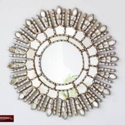 "Silver Decorative Mirrors 17.7"", Accent Sunburst Mirror ""Sun Of Live" - thumbnail 2