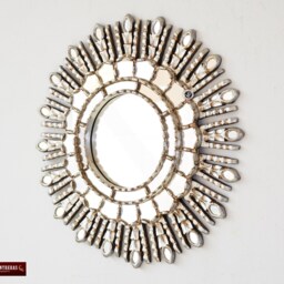 "Silver Decorative Mirrors 17.7"", Accent Sunburst Mirror ""Sun Of Live" - thumbnail 3