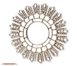 "Silver Decorative Mirrors 17.7"", Accent Sunburst Mirror ""Sun Of Live"