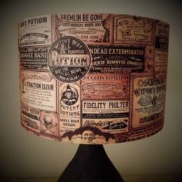 Halloween Lampshade Spooky Nwespaper, Witches & Love Potions, By Fatta Da Mamma Free Gift - thumbnail 3