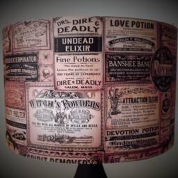 Halloween Lampshade Spooky Nwespaper, Witches & Love Potions, By Fatta Da Mamma Free Gift - thumbnail 4