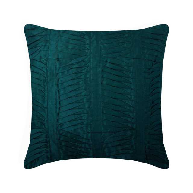 "Handmade Royal Peacock Green Couch Cushion 16""x16" - image 1