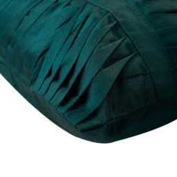 "Handmade Royal Peacock Green Couch Cushion 16""x16" - thumbnail 2