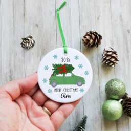 Personalised Christmas Tree Car Decoration - Driving Home For Ornament - thumbnail 2