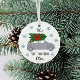 Personalised Christmas Tree Car Decoration - Driving Home For Ornament - thumbnail 4