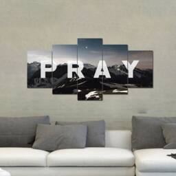 Pray Christian Quotes Wall Art Canvas Sayings, Phrases, Religious, Inspirational, Motivational, Encouraging - thumbnail 2