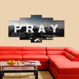 Pray Christian Quotes Wall Art Canvas Sayings, Phrases, Religious, Inspirational, Motivational, Encouraging - thumbnail 3