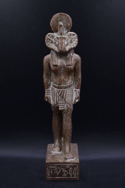 Statue Of Egyptian God Khnum Granite Stone - 2 Color Made in Egypt - image 1