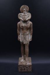 Statue Of Egyptian God Khnum Granite Stone - 2 Color Made in Egypt - thumbnail 1