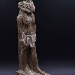 Statue Of Egyptian God Khnum Granite Stone - 2 Color Made in Egypt - thumbnail 2