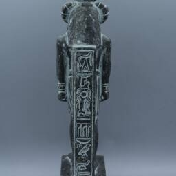 Statue Of Egyptian God Khnum Granite Stone - 2 Color Made in Egypt - thumbnail 4