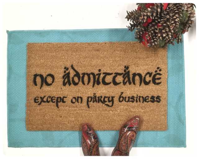 Tolkien Bilbo Doormat, Funny Quote, Geeky Welcome Mat - Outdoor - image 1