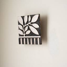 Ceramic Mounted Square Tile Wall Art - Black & White Modern Motifs Made To Order By Romy Clare Vine - thumbnail 2