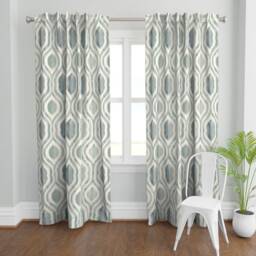 Watercolor Curtain Panel - Abstract Geometric Farmhouse Decor Pastel Blue Custom Modern By Chicca_Besso - thumbnail 2