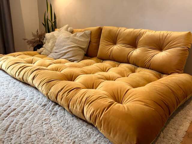 Velvet Floor Cushion Reading Nook, Window Seat, Bench, Daybed Or Floor Sofa - image 1