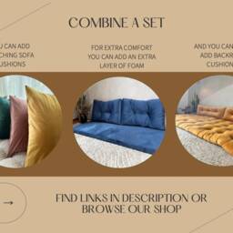 Velvet Floor Cushion Reading Nook, Window Seat, Bench, Daybed Or Floor Sofa - thumbnail 2