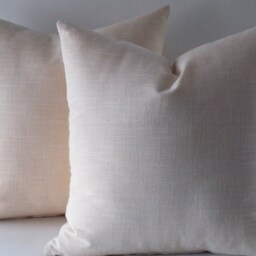 Set Of 2 Natural Linen Pillow Covers 18 Inch Throw Pillows - thumbnail 3