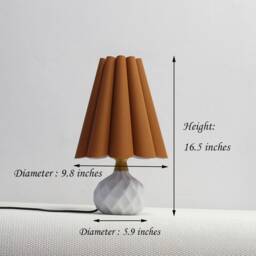 Handmade Ocher Fabric Lamp , Home Gift-62# - thumbnail 3