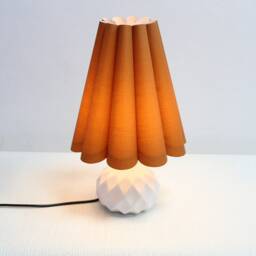 Handmade Ocher Fabric Lamp , Home Gift-62# - thumbnail 4