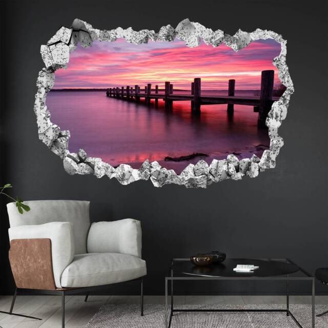 Pier Sunset Wall Decal Sticker Mural Poster Print Art Home Bedroom Office Decor Kr38 - image 1
