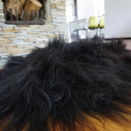 Sheepskin Icelandic Black X Rug Genuine Natural Sheepskin Gray Rugs Carpet - thumbnail 3