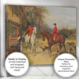 Traditional Fox Hunt Riders Horses & Hounds Country Estate Canvas Wall Art Print Decor Picture Ready To Hang - thumbnail 3