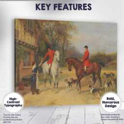 Traditional Fox Hunt Riders Horses & Hounds Country Estate Canvas Wall Art Print Decor Picture Ready To Hang - thumbnail 1