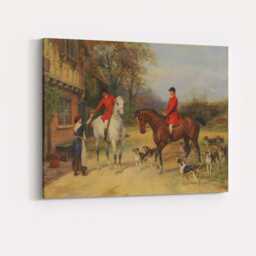 Traditional Fox Hunt Riders Horses & Hounds Country Estate Canvas Wall Art Print Decor Picture Ready To Hang - thumbnail 4