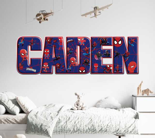 Kids Popular Characters Personalized Name Removable Wall Stickers Decal Home Decor Art Vinyl Mural Spm24 - image 1