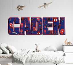 Kids Popular Characters Personalized Name Removable Wall Stickers Decal Home Decor Art Vinyl Mural Spm24 - thumbnail 1