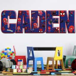 Kids Popular Characters Personalized Name Removable Wall Stickers Decal Home Decor Art Vinyl Mural Spm24 - thumbnail 2