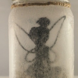 Tinkerbell Fairy Lighted Jar, Flameless Nightlight Lantern - thumbnail 3