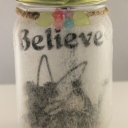 Tinkerbell Fairy Lighted Jar, Flameless Nightlight Lantern - thumbnail 2