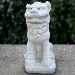 Massive Lion Sculpture Garden Animal Statue Stone Wildlife Decoration Lion Lover Gift Handmade Art Front Door Ornament Home Figurine - thumbnail 1