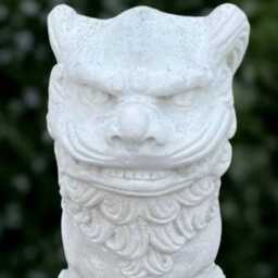 Massive Lion Sculpture Garden Animal Statue Stone Wildlife Decoration Lion Lover Gift Handmade Art Front Door Ornament Home Figurine - thumbnail 3